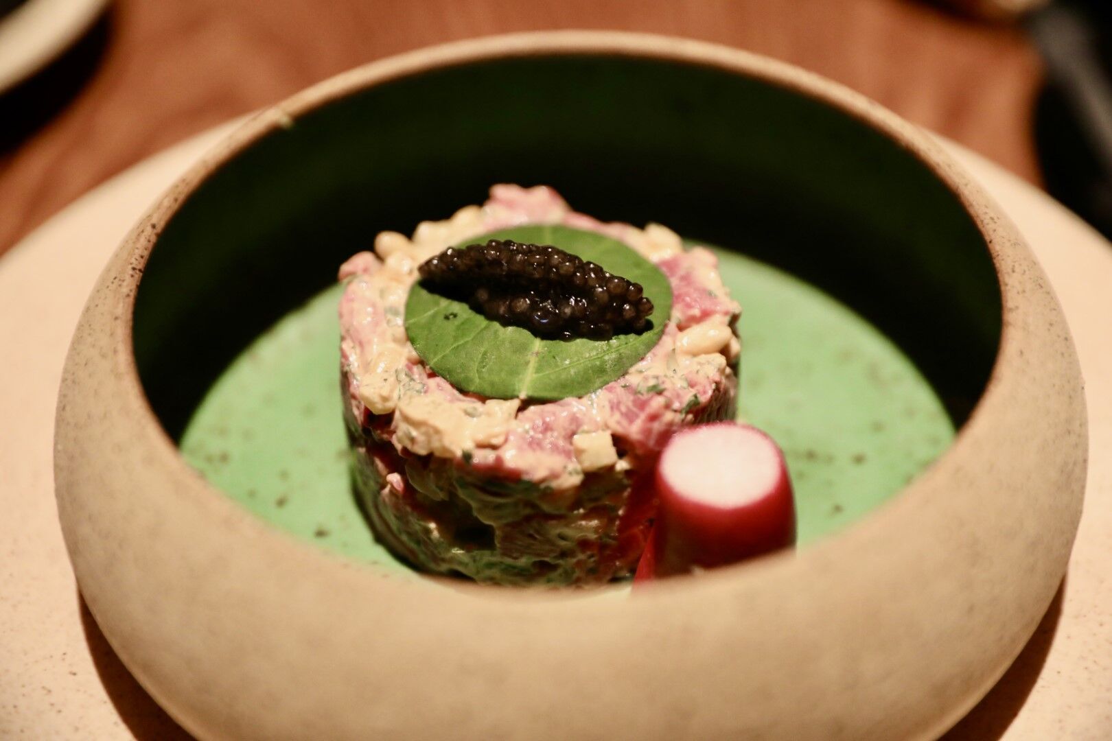 Wagyu tartare at Palo Santo.